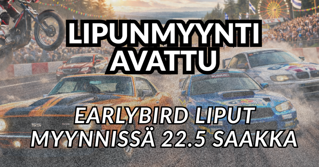 ODOTUS ON OHI – RUUHIWOOD MOTOR FESTIVAL LIPUT MYYNNISSÄ!